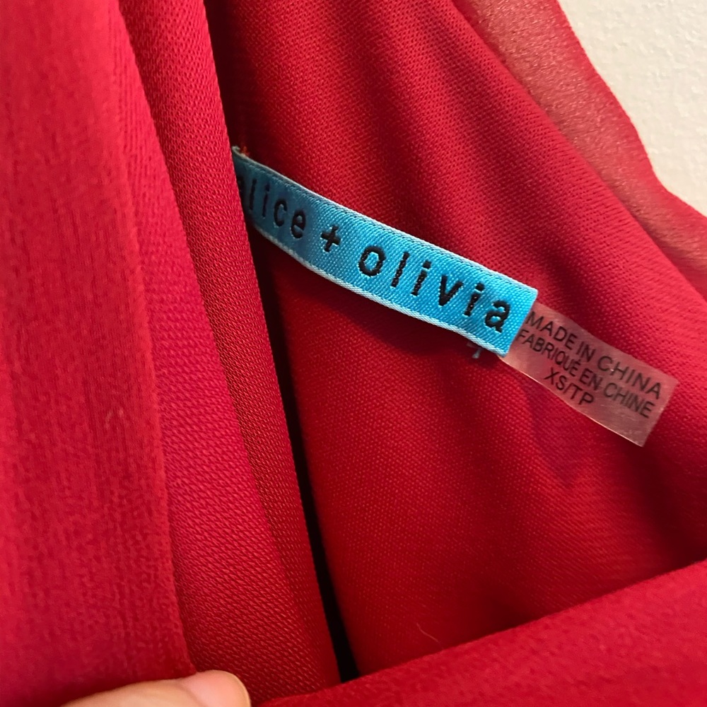 Alice + Olivia red cocktail dress - Picture 3 of 6
